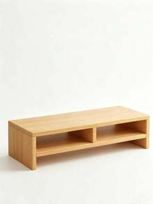 1pc Wooden Monitor Stand For Desk, Monitor Riser, Wooden Monitor Riser Desk Storage Cabinet, Computer Tv Shelf, Saving Desk Space Elevating Computer Stand With Keyboard Management, For Office And Dormitory Use, School Supplies, Back To School - Multicolor - View 4