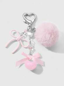 ROMWE Kawaii 1 Multi-Specification Ins Sweet Girl Versatile Multi-Color Resin Rhinestone Star Love Strawberry Polka Dot Bow DIY Keychain Bag Pendant - Multicolor - View 24