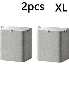 1PC/2PCS Modern Fabric Storage Box-Large Capacity, Durable, Waterproof, Foldable, Ideal For Storing Clothes, Bedding, Toys, Home And Automotive Supplies, Bed Storage Box With Cover, Classic Style Durable Fabric Storage Box, Bed Storage Box - Multicolor - View 9