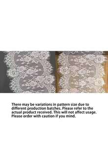 White Lace Table Runner, Vintage Wedding Party Decor, Boho Style Tablecloth - A - View 6