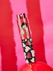 Strawberry Shortcake X SHEIN 0.27 Oz/8 Ml 紅色香水螺旋噴霧瓶，愛心圖案便攜香水瓶，可重複使用，迷你便攜，附玻璃內襯，適用於香水、護膚水及其他液體，附漏斗，禮物首選，派對、節日、情人節 - 紅色 - 查看 2