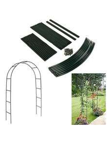 Metal Garden Arch Trellis, Sturdy Iron Plant Climbing Arbor For Roses, Vines, Wedding Party Outdoor Courtyard Decoration - Black - View 8