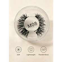 1 Set Of 4pcs Magnetic Eyeliner And Magnetic Eyelashes Kit - Natural Look Reusable , Enhance And Lengthen Lashes, (If You Don't Know How To Wear, Please Open The Attached Video.) 3D Curly And Fluffy No Glue Comfortable Wear, With Strong Magnets - Multicolor - View 10