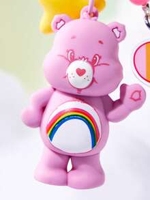 SHEIN X Care Bears علاقة حقيبة كرتونية إبداعية، سلسلة مفاتيح، هدية - وردي - مشاهدة 2