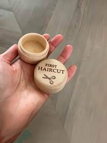 1PC Compact Natural Wood Baby First Hair Keepsake Box Portable Memory Holder For Newborn Parents Gift With Minimalist Design - multicolor - View 8