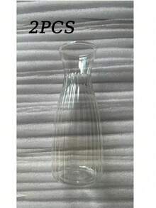 1/2/5/8/10件組 塑料條紋透明花瓶 組合花藝手工花瓶 適用於各種花束裝飾展示 節慶與居家裝飾 適合桌面裝飾、婚禮、居家、聖誕、晚餐派對 - 無色 - 查看 13
