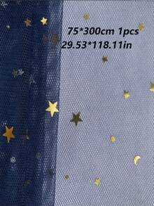 1pc/5pcs Navy Blue Shiny Mesh Table Runner, Solid Color Tabletop Cover For Birthday, Wedding & Banquet Decor - Dark Blue - View 10
