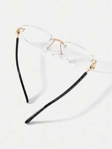 MOTF PREMIUM LIGHT LUXURY FRAMELESS METAL SUNGLASSES, BROWN SHEET GRADIENT ANTI-ULTRAVIOLET DAILY SUNSHADES, SIMPLE ANTI-UV VERSATILE MODELS - colorless - View 6