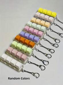 3pcs Pressure Relief Keychains,Keyboard KeyDesign,Adult Finger Toy,Finger Press Keyring,CalmingTool.Focus And Relaxation,Suitable For NewYear/Thanksgiving,Easter Gifts,Plastic Material (RandomColors),Fidget,Fidget Toys,Fidgets,FidgetToys,Fidget,Fidgets,Key Board Fidget,Toy Keychain,CoolToys - Multicolor - View 1