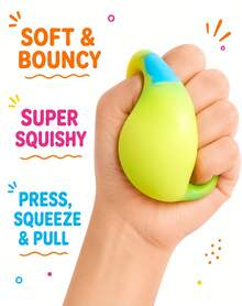 Hape 1pc Yellow Green Blue Planet Squishy Ball, 6cm/2.36in Color Swirl PVA Filled Squeeze Ball With Smooth TPR Outer, Soft Palm Grip Hand Squeeze Accessory For Home Desk Office Travel - Multicolor - View 9