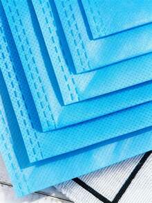 24PCSBlue Non-Woven Fabric Gift Bags With Handles, Suitable For Parties, Birthdays, Weddings, Festivals, Back-To-School Seasons, And Valentine's Day, Etc. - blue - View 3
