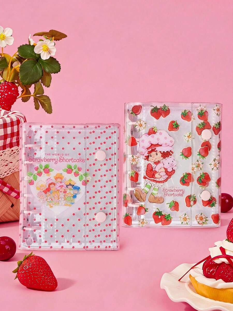 Strawberry Shortcake X POKOJA LAND Cartoon Acrylic Shaker Cute Student Loose Leaf Notebook Japanese Style - A7 - View 1