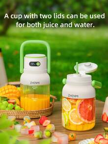 Teckwe 1‑Pack Portable Electric Blender Cup, Large‑Capacity 12‑Blade Wireless Multifunctional Mixer, Battery LED Display, Ice Crushing, Perfect For Home, Outdoor & Parties - 0.5L-1L - View 8