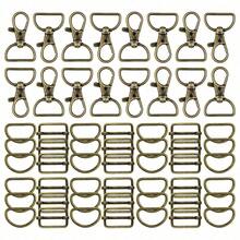 56pcs 1 Inch Swivel Lobster Clasps And D-Rings Set, Keychain DIY Hardware Accessories, Slide Buckles For Bags, Pet Leash Clips, Lanyard Straps & Sewing Projects, 360 Degree Smooth Motion Design - multicolor - View 10