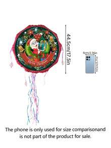 Surprise Rope Foldable Red Birthday Balloon Piñata, Piñata + Blindfold + Stick + Confetti Party Game Props Finger Game, Suitable For Birthday Party Decoration, Carnival Celebration, Theme Events And Mexican Festival Decoration - Multicolor - View 3