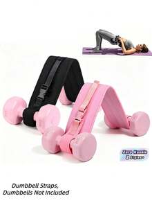 Hip Thrust Belt For Dumbbells, Wide Padded Support For Home Workouts, Adjustable Strap For Squats And Glute Bridges, Pink Training Belt For Fitness Enthusiasts And Gym Trainers - multicolor - View 1
