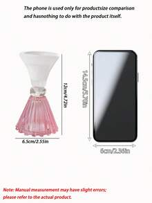 Tempat Lilin Kristal Berbentuk Bunga dengan Alas Berwarna Buram ala Eropa, Ornamen Lilin Meja Teh Romantis, Kerajinan Perabot Rumah Tangga Lembut, Ornamen Dekorasi Rumah untuk Makan Malam Romantis dengan Cahaya Lilin - 1PC - View 4