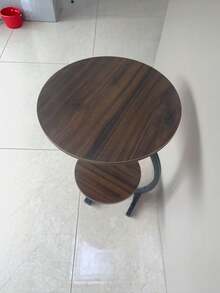 1PC Standard Size Round Natural Double Layer Coffee Table Side Stand Lightweight Portable Easy Carry Modern Minimalist Smooth Edge Versatile For Living Room Bedroom Balcony Kitchen Casual Relaxation Home Decor Essential - A - View 6
