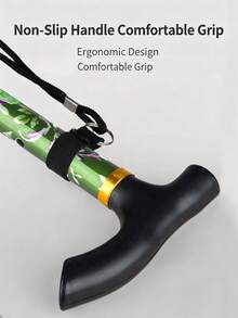 1pc Ultralight Adjustable Telescopic Shock Absorbing Anti Slip Wear Resistant Sturdy Trekking Curved Comfortable Grip Walking Cane Solid Plain Outdoor Gear For Hiking Climbing Daily Leisure Senior Use - Multicolor - View 5