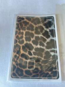 1pc Simulated Leopard Print Credit Card Sticker, High-End Texture DIY Sticker, The Same Style As Beauty Bloggers, A Must-Have For Social Media Leopard Print Enthusiasts, Perfect For Decorating Transit Cards, Campus Cards, And Credit Cards - Multicolor - View 5