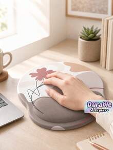 Wrist‑Rest Mouse Pad, Stain‑Resistant, Rubber, For Women, Office‑Use, Memory Foam, Comfortable, Wrist Support Mouse Pad, Wrist Rest, Mouse Pad - View 1