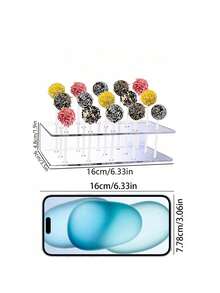 SHEIN 1pc Clear Acrylic Cake Stand, Dessert Display Rack, Birthday Party Gathering Table Decoration,Christmas - Multicolor - View 2