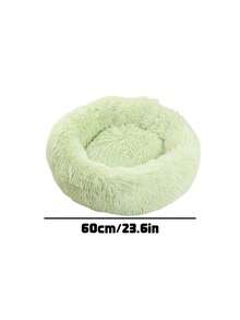 1PC Light Green Round Warm Thick Pet Bed Mat Multiple Sizes For Medium Small Cats Dogs Indoor Use Soft Cozy Full Season Essential For Pet Lovers Non Detachable Cushion - Light green - View 8