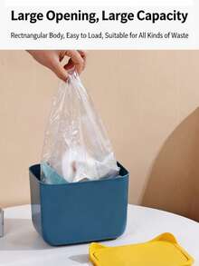 2/4Pcs Lucky Cat Ear Shaped Mini Trash Can With Flip Lid, Effectively Contains Litter Box Odors, Available In 2 Colors, Makes Cat Litter Cleanup Effortless – Ideal For Indoor Cats And Pet Owners - Multicolor - View 4