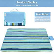 600D Oxford Fabric,Friendly Thick PVC Waterproof Coating Blocks Ground Moisture,Wear-Resistant & Sturdy.Multi-Style Portable Picnic Mat,Pocket Sandproof Ground Cloth For Beach & Camping,Ultra-Light Compact Large Picnic Blanket With Storage Pocket - Multicolor - View 6