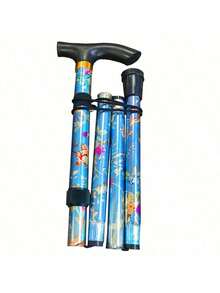 1pc Ultralight Adjustable Telescopic Shock Absorbing Anti Slip Wear Resistant Sturdy Trekking Curved Comfortable Grip Walking Cane Solid Plain Outdoor Gear For Hiking Climbing Daily Leisure Senior Use - Multicolor - View 13