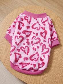 PETSIN 1 Piece Of Caring Flannel Pet , Thick And Warm Pet Clothing In Rose Red Flannel - Multicolor - View 13