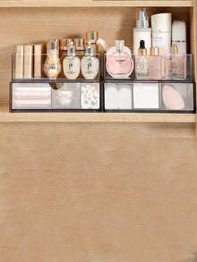 Transparent Acrylic Cosmetic Drawer-Style Storage Box - Space-Saving Stand - Suitable For Bathroom Countertops, Ideal For Organizing Skincare And Small Toiletries. A Great Choice For Daily Use In Homes, Dormitories, Or Apartments. - View 8
