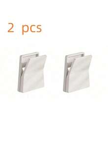 4/2pcs Minimalist No Drill Wall Mounted Storage Rack Multifunctional Clip Hook Durable Plastic For Rubber Gloves Dishwashing Cloth Toothpaste Facial Cleanser Space Saving Bathroom Kitchen Organizer Practical Household Gadget Home Storage Accessory - Multicolor - View 8
