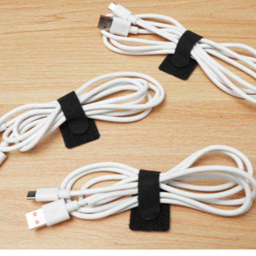 20Pcs Hook And Loop Cable Ties, Reusable Adjustable Self‑Gripping Cord Organizer Straps, For Data Cables, Charging Cords & Earphones, Wire Management For Home, Office & Data Center - multicolor - View 1