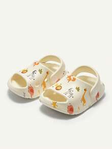 Cozy Pixies Summer Cute & Funny Forest Animal Design Breathable, Comfortable, Anti-Skid, And Wear-Resistant Two-Purpose Baby Sandals Or Slippers - White - View 3
