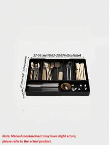 Expandable Silverware Drawer Organizer, Adjustable Kitchen Utensil Tray, Multi Compartment Cutlery Storage Tray For Kitchen Drawer Flatware Utensils Organization - Multicolor - View 5