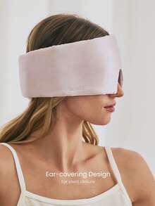 GLOWMODE 100% Silk Rest Up Sleep Eye Mask With 360° Full Coverage & Light Blocking Design Vacation Travel Daily Home Gear - Pink-1Pc - View 4