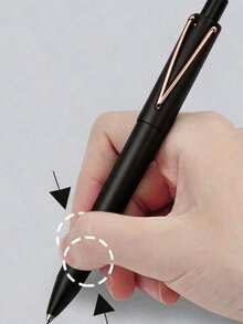 10Pcs V-Shaped Metal Pen Clip Push-Type Neutral Pen With A Heavy Feel, Business Signature Pen - multicolor - View 3