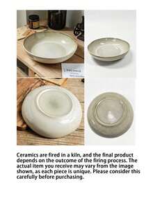 1 PC Handmade Ceramic Salad Bowl, Soup Bowl, High-Quality Durable Restaurant-Grade Tableware, Suitable For Appetizers, Pasta, Desserts, Exquisite Holiday Gift, Appetizer Plate, Holiday Table Setting, Artistic Tableware. - View 13