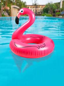 1 Flamingo Swimming Float, Flamingo Inflatable Detachable Swimming Float Stand-Up Pool (Suitable For Deep Water Areas, Fluorescent Design, Non-Battery Version, Non-Glowing Version). - Multicolor - View 6