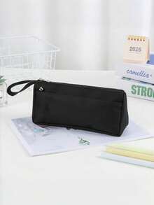One Large-Capacity Minimalist-Style Pen Case, Durable And Portable, Ideal For Storing Stationery Such As Fountain Pens, Pencils, And Erasers; Suitable For Use At Home, In The Office, And In Study Settings. - Double layer design - View 6
