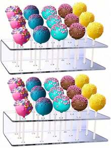 SHEIN 1pc Clear Acrylic Cake Stand, Dessert Display Rack, Birthday Party Gathering Table Decoration,Christmas - Multicolor - View 10