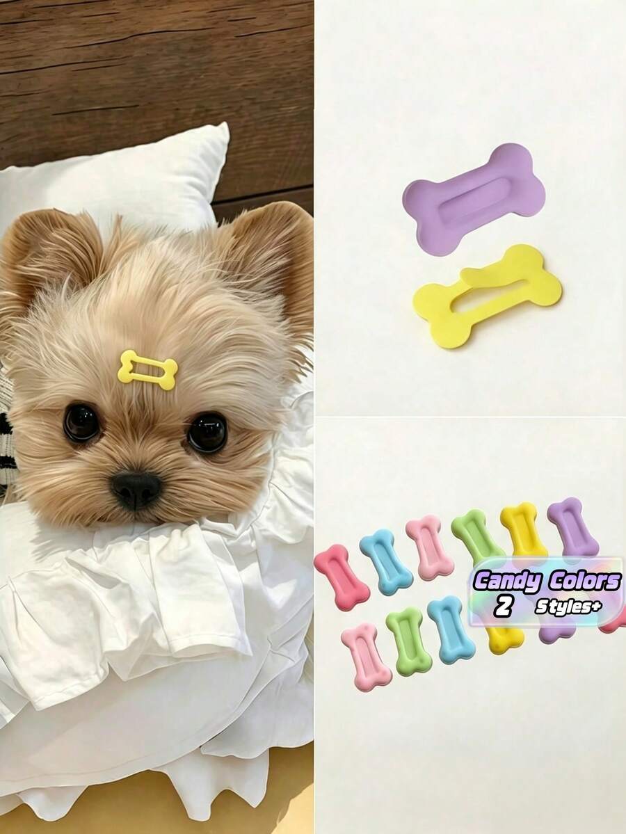 5/20PCS Mini Bone-Shaped Hairpins, Suitable For Long-Haired Dogs/Cats ...