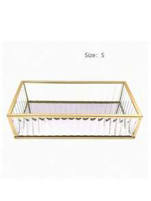 1pc Multifunction Jewelry Tray, Gift For Valentine'S Day And Back To School - Gold - View 12