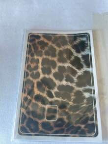1pc Simulated Leopard Print Credit Card Sticker, High-End Texture DIY Sticker, The Same Style As Beauty Bloggers, A Must-Have For Social Media Leopard Print Enthusiasts, Perfect For Decorating Transit Cards, Campus Cards, And Credit Cards - Multicolor - View 6