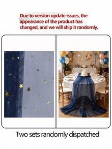 1pc/5pcs Navy Blue Shiny Mesh Table Runner, Solid Color Tabletop Cover For Birthday, Wedding & Banquet Decor - Dark Blue - View 9