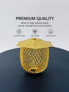 Golden Geometric Metal Sphere Ornament, Abstract Spherical Desktop Sculpture Decor, Luxury Tabletop Statue For Wedding Festival Home Living Room Bedroom Office Decoration Gift - 1PC - View 4
