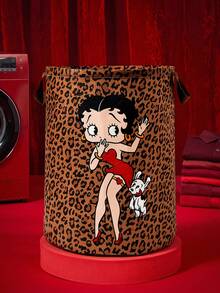 Betty Boop X Joivida 1 Piece – Cute Animal-Print, Large-Capacity, Foldable Round Storage Basket With Handles; Multi-Purpose Storage Basket For The Nursery. - badge - View 1