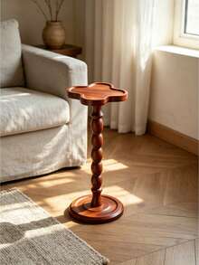 1pc Modern Round Wooden Side Table, End Table, Wooden Coffee Table, Wooden Coffee Table, Small Side Table, Multifunctional Base For Living Room, Sofa, Bedroom, Plant Stand, Home Decor Furniture, Suitable For Living Room, Bedroom, Bedside, Garden - Multicolor - View 13