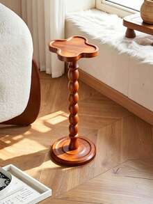 1pc Modern Round Wooden Side Table, End Table, Wooden Coffee Table, Wooden Coffee Table, Small Side Table, Multifunctional Base For Living Room, Sofa, Bedroom, Plant Stand, Home Decor Furniture, Suitable For Living Room, Bedroom, Bedside, Garden - Multicolor - View 11